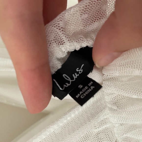Lulu's White Swiss Dot Midi-Dress - Picture 2 of 5